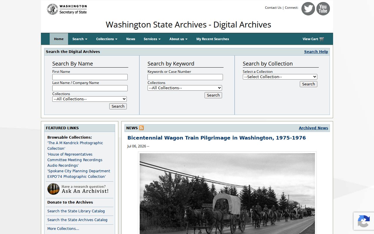 Wenatchee public records search at Washington Digital Archives