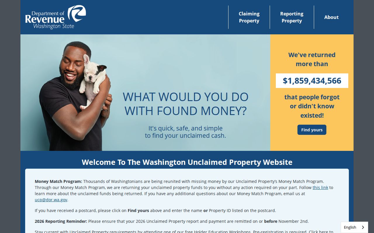 Wenatchee public records related unclaimed property name search
